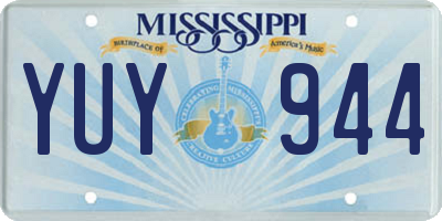 MS license plate YUY944