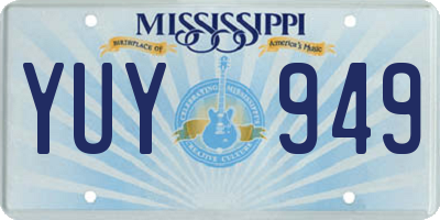 MS license plate YUY949