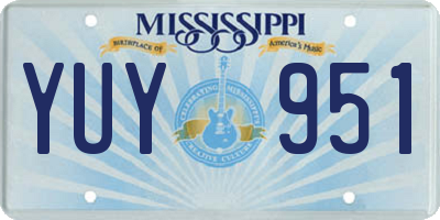 MS license plate YUY951