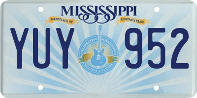 MS license plate YUY952