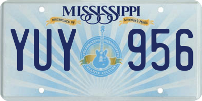 MS license plate YUY956