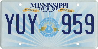 MS license plate YUY959
