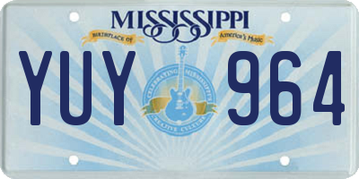 MS license plate YUY964
