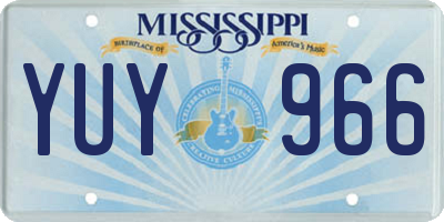 MS license plate YUY966