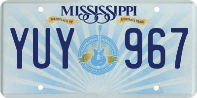 MS license plate YUY967