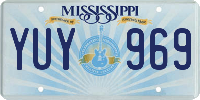 MS license plate YUY969