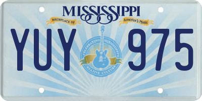 MS license plate YUY975