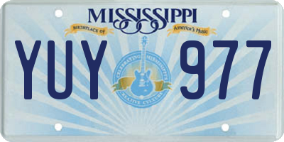MS license plate YUY977