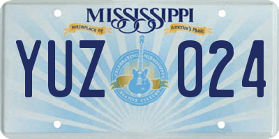 MS license plate YUZ024