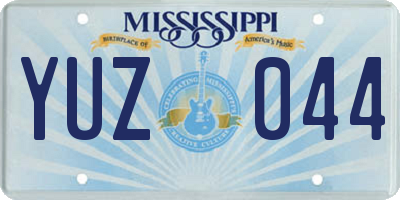 MS license plate YUZ044