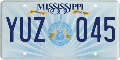 MS license plate YUZ045