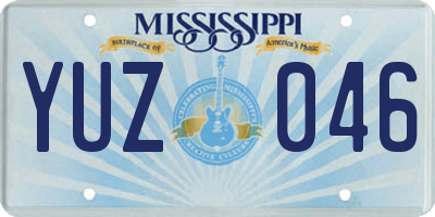 MS license plate YUZ046
