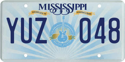 MS license plate YUZ048