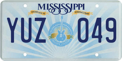 MS license plate YUZ049