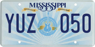 MS license plate YUZ050