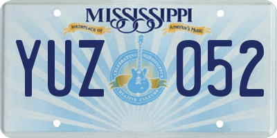 MS license plate YUZ052