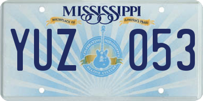 MS license plate YUZ053
