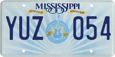 MS license plate YUZ054