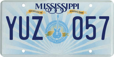 MS license plate YUZ057