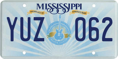 MS license plate YUZ062