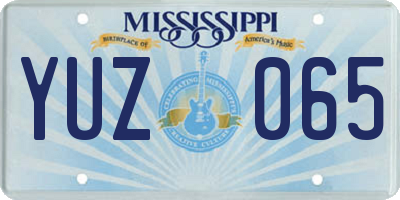 MS license plate YUZ065