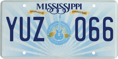 MS license plate YUZ066