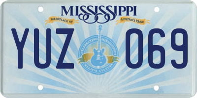 MS license plate YUZ069