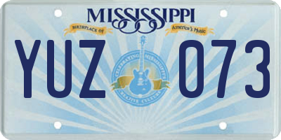 MS license plate YUZ073