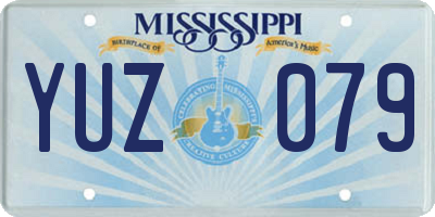 MS license plate YUZ079