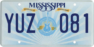 MS license plate YUZ081