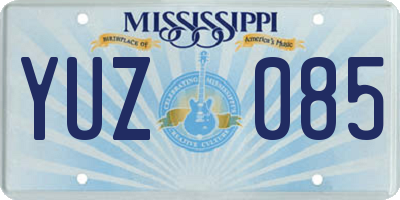 MS license plate YUZ085