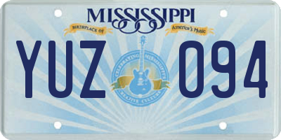 MS license plate YUZ094
