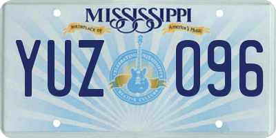 MS license plate YUZ096