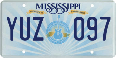 MS license plate YUZ097