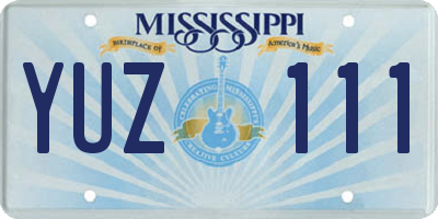 MS license plate YUZ111
