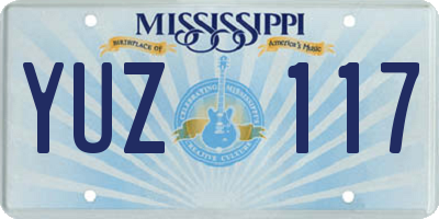 MS license plate YUZ117