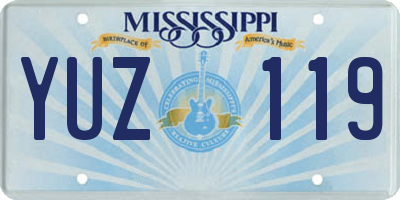 MS license plate YUZ119