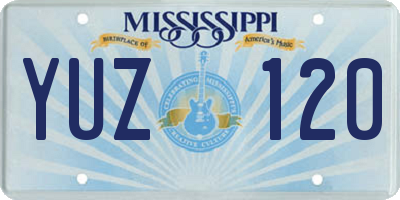 MS license plate YUZ120