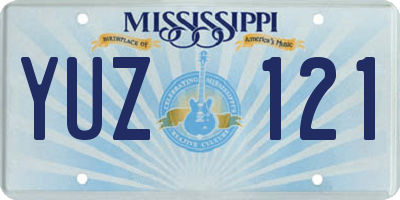 MS license plate YUZ121