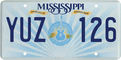 MS license plate YUZ126