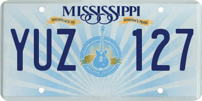 MS license plate YUZ127