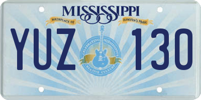 MS license plate YUZ130