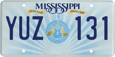 MS license plate YUZ131