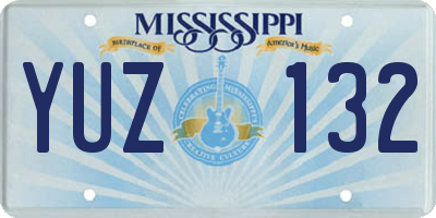 MS license plate YUZ132