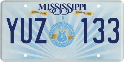 MS license plate YUZ133