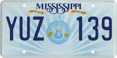 MS license plate YUZ139