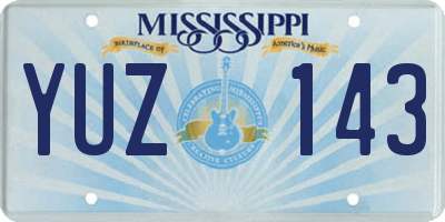 MS license plate YUZ143