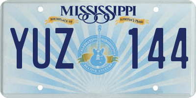 MS license plate YUZ144
