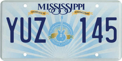 MS license plate YUZ145