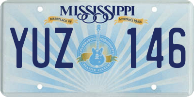 MS license plate YUZ146